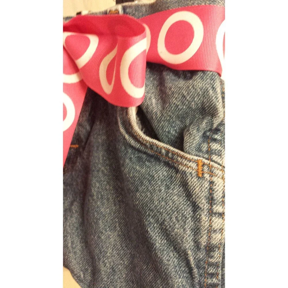 REAL Blue Denim LEGENDARY GOLD Short Shorts PURSE HANDBAG SUPER COOL !! - Picture 9 of 12